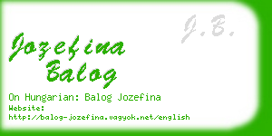 jozefina balog business card